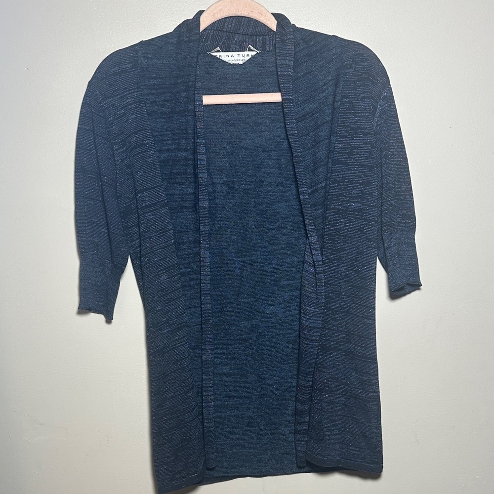 Trina Turk Metallic‎ Threaded Evening Cardigan | Medium